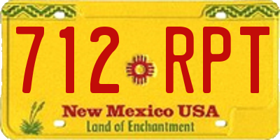 NM license plate 712RPT