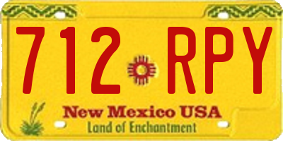 NM license plate 712RPY