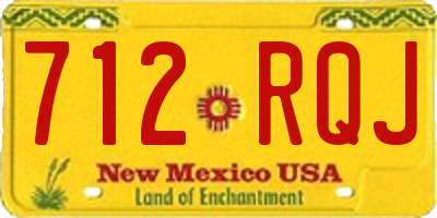 NM license plate 712RQJ