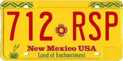 NM license plate 712RSP