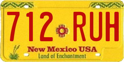 NM license plate 712RUH