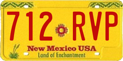 NM license plate 712RVP