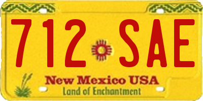 NM license plate 712SAE