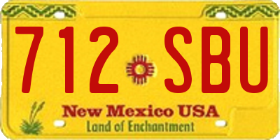 NM license plate 712SBU