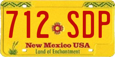 NM license plate 712SDP