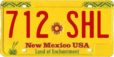 NM license plate 712SHL