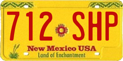 NM license plate 712SHP