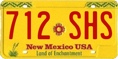 NM license plate 712SHS