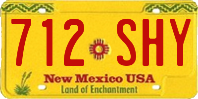 NM license plate 712SHY