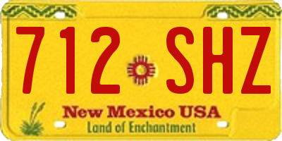 NM license plate 712SHZ