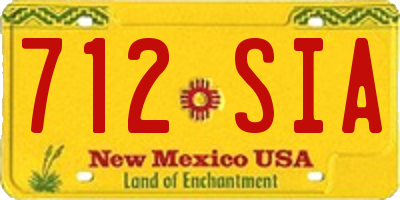 NM license plate 712SIA
