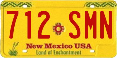 NM license plate 712SMN