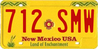 NM license plate 712SMW