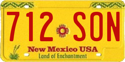 NM license plate 712SON