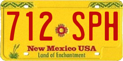 NM license plate 712SPH