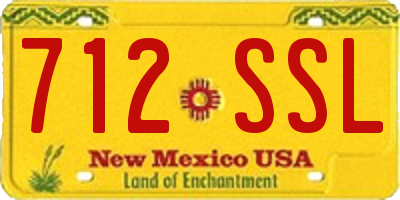 NM license plate 712SSL