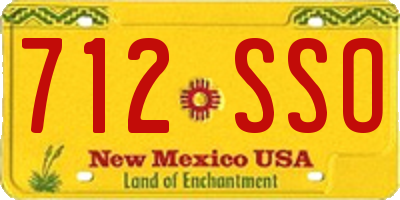 NM license plate 712SSO