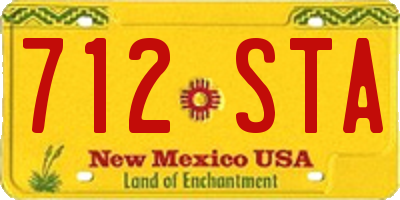 NM license plate 712STA