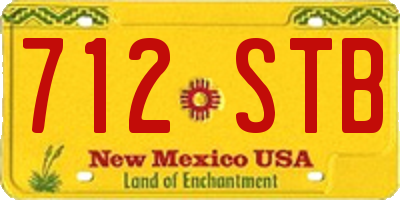NM license plate 712STB