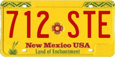 NM license plate 712STE