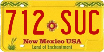 NM license plate 712SUC