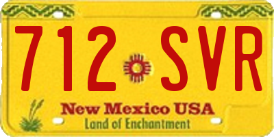 NM license plate 712SVR