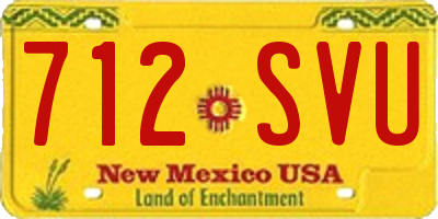 NM license plate 712SVU