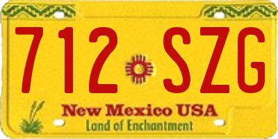 NM license plate 712SZG
