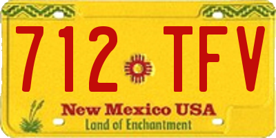 NM license plate 712TFV