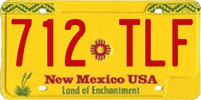 NM license plate 712TLF