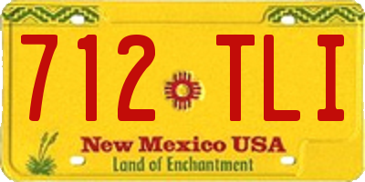 NM license plate 712TLI