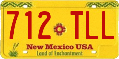 NM license plate 712TLL