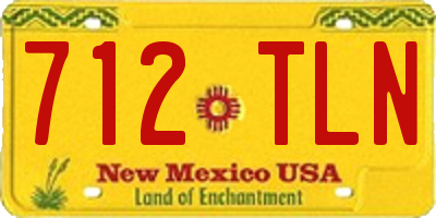 NM license plate 712TLN