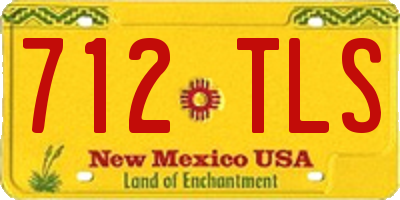 NM license plate 712TLS