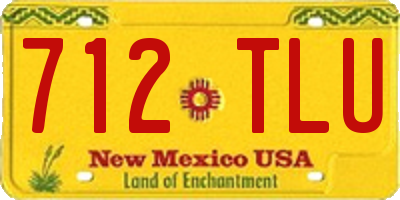 NM license plate 712TLU