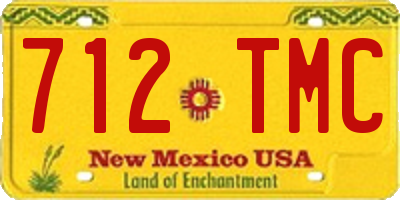 NM license plate 712TMC