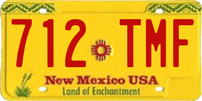 NM license plate 712TMF