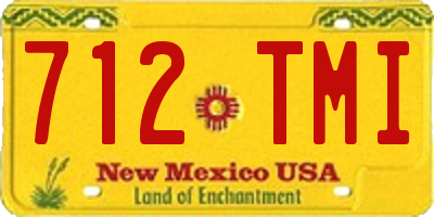 NM license plate 712TMI