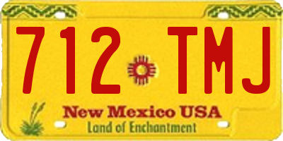 NM license plate 712TMJ