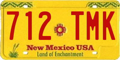 NM license plate 712TMK