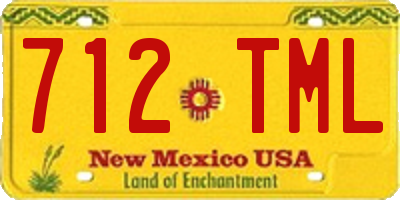 NM license plate 712TML