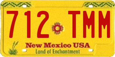 NM license plate 712TMM