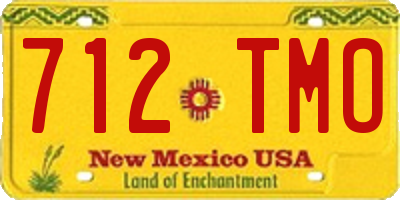 NM license plate 712TMO