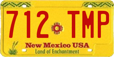 NM license plate 712TMP