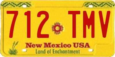 NM license plate 712TMV