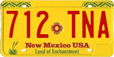 NM license plate 712TNA
