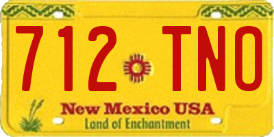 NM license plate 712TNO