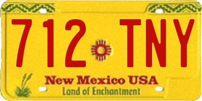 NM license plate 712TNY