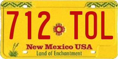 NM license plate 712TOL