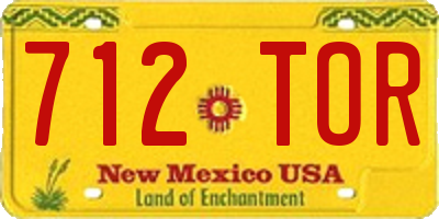 NM license plate 712TOR